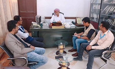 مدير عام سيئون يبحث سبل تحديث بيانات المستفيدين من برنامج الغذاء العالمي بمديرية سيئون