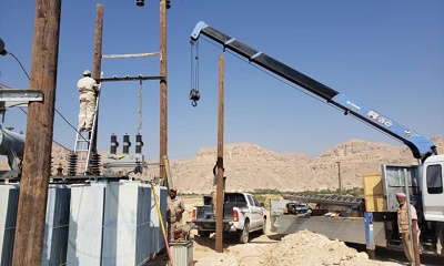 مدير عام كهرباء وادي حضرموت الدكتور باحريش يطلع على أعمال إقامة محطة شبام التحويلية 
