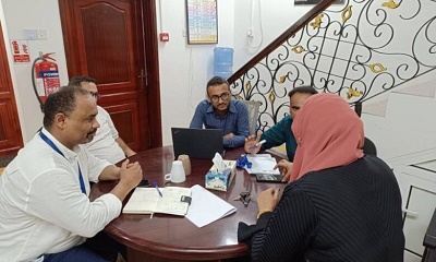 الجمحي يناقش مع منظمة اليونيسيف في عدن كيفية تفعيل مراكز استقبال حالات الكوليرا ويشيد بتدخلاتهم في القطاع الصحي بحضرموت