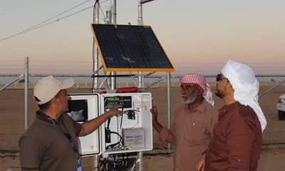 بحضور المدير العام لمديرية ثمود .. تركيب محطة للارصاد الجوي بمديرية ثمود