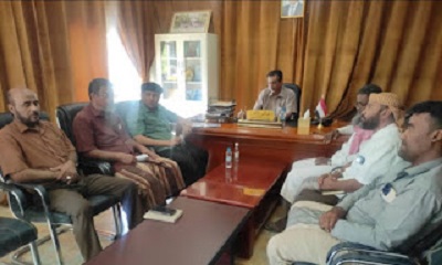 مدير عام مديرية القطن يطلع على سير العملية التربوية والتعليمية بالمديرية ويتسلم تقرير مشاريع والفعاليات والأنشطة التربوية المنفذة بالعام 2023م