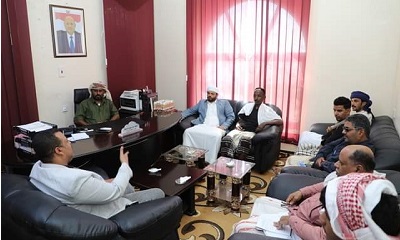 الشيخ بن حبريش يلتقي رئيس مكتب مؤتمر حضرموت الجامع في تريم وعددًا من الشخصيات المجتمعيةالمكلا