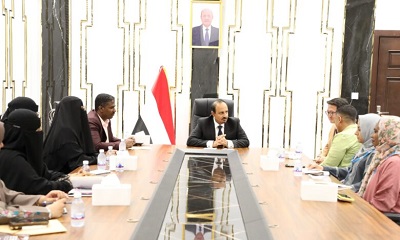 محافظ حضرموت يلتقي فريق تحسين الوصول للعدالة التابع لبرنامج الأمم المتحدة الإنمائي (UNDP)