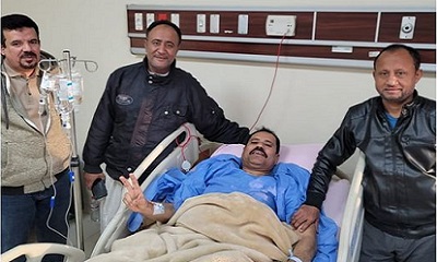 الوكيل العامري يطمئن على صحة مدير عام ساه بعد إجراءه عملية جراحية ناجحة بجمهورية مصر