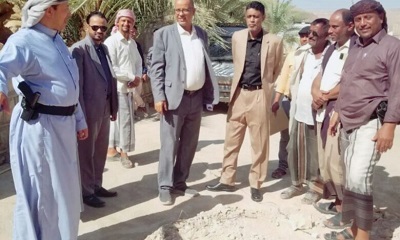 الإستلام الإبتدائي لموقع مشروع رصف وحماية سائلة شعب الحصان بتاربة المرحلة الأولى