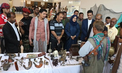 مكتب الثقافة بدوعن يشارك بجناح تراثي ضمن المعرض الختامي لمشروع سفرة حضرمية بالمكلا