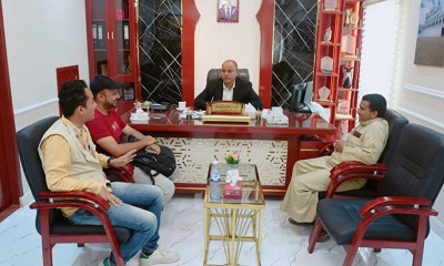 تسليم موقع بناء وتأهيل شبكة مياه الغرفة واستبدال الشبكة المتهالكة للجهة المنفذة