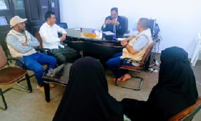 مدير عام مديرية حريضة يلتقي مدير مشروع تحسين سبل العيش والمياة والاصحاح البيئي