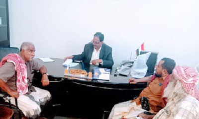 المدير العام لمديرية حريضة يلتقي المدير التنفيذي لمؤسّسة الوديان للتنمية والأعمال الإنسانية فرع وادي عمد