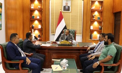 محافظ حضرموت يبحث فرص تطوير قطاع التعليم الفني والتدريب المهني بالمحافظة