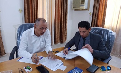 توقيع عقد شراكة بين المؤسسة المحلية للمياه بوادي حضرموت وشركة بن دول للصرافة لتحصيل فواتير استهلاك المياه