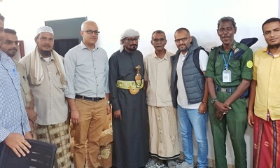 مدير عام شبام فلهوم يستقبل وفد منظمة اليونيسكو لتدشين منظومة الإنذار المبكر لحماية شبام من كوارث السيول
