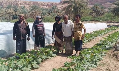أمين محلي ساه يطلع على نماذج من حقول المزارعين المستفيدين من مضخات الطاقة الشمسية 