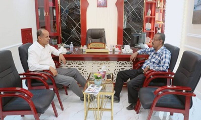 مدير عام سيئون يبحث أوجه التعاون المشترك مع مكتب وزارة الشؤون الاجتماعية والعمل بالوادي والصحراء