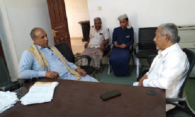 مدير عام مديرية السوم يستقبل مدير إدارة البيطرة بمكتب الزراعة والري حضرموت الوادي والصحراء