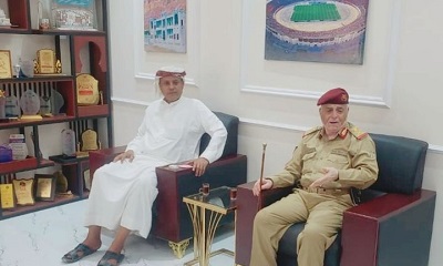 مدير عام سيئون يلتقي قائد المنطقة العسكرية الأولى، ويناقش معه جوانب التنسيق المشترك.