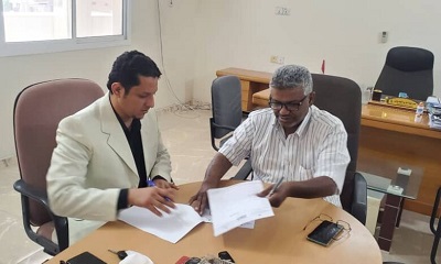 المؤسسة المحلية للمياه بوادي حضرموت وشركة بن دول توقعان عقد رعاية لطباعة فواتير المياه