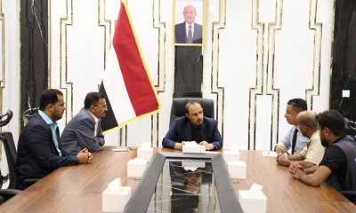 المحافظ بن ماضي يطلع على ترتيبات مؤسسة روح الصحية لافتتاح المعرض الرمضاني الاسبوع القادم بالمكلا