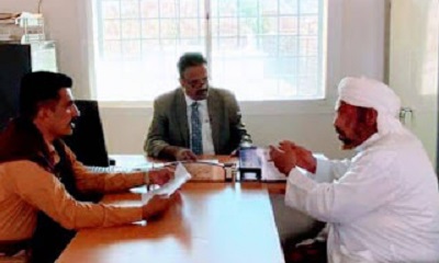 المدير العام لمديرية حريضة يقوم بزيارة عمل تفقدية لمكتب الأوقاف والإرشاد بالمديرية