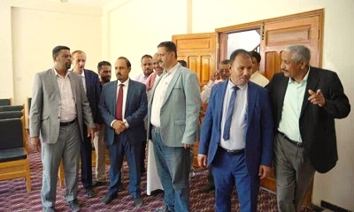 محافظ محافظة حضرموت الاستاذ مبخوت بن ماضي في زيارة إلى محكمة شبام الابتدائية