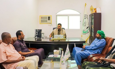 القاضي العامري يستقبل الهيئة الادارية لنادي سيئون ويشيد بجهودها