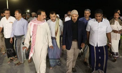 محافظ حضرموت يتفقد مشروع مدينة الأندلس التجاري السكني بمنطقة منوب بالقطن