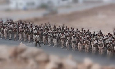 أفراد التدخل السريع بلواء الضبة ينفدون مسيراً منتظماً