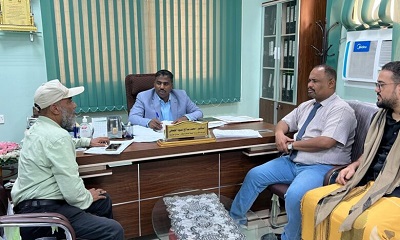 الوكيل باضاوي و الجمحي يطلعان على سير العمل و انضباط الموظفين والعاملين بالدوام الرسمي بمكتب وزارة الصحة و السكان بحضرموت الساحل في أول أيام شهر رمضان 