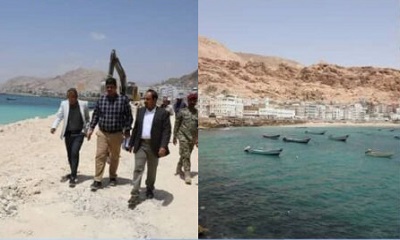 محافظ حضرموت يطّلع على بدايات تدشين العمل بمشروع توسعة شارع المكلا الرئيس من قصر السلطان حتى معهد باشريف