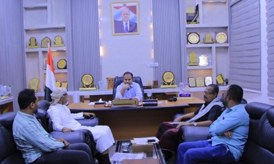 الوكيل العامري يطلع على تدخلات مؤسسة طيبة بقطاع المياه بسيئون وتريم