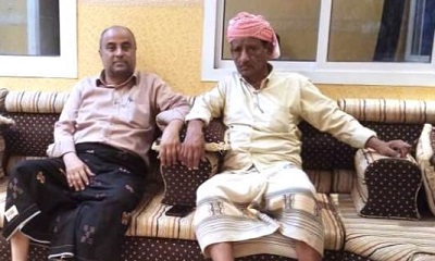 الشيخ خالد العامري يلتقي بوزير المالية بن بريك في لقاء معاودة ببيته بالمكلا