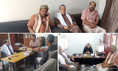 في أول يوم بعد إجازة عيد الفطر المبارك .. الأمين العام للمجلس المحلي بمديرية السوم يزور المكاتب التنفيذية بالمديرية