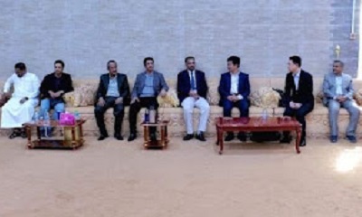 أمين عام محلي حضرموت يستقبل القائم بأعمال السفارة الصينية لدى بلادنا