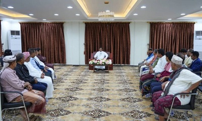 البحسني يؤكد على أهمية دور البيوت التجارية بحضرموت في دعم جهود قوات النخبة الحضرمية