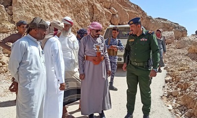 مدير عام شبام يتفقد عقبة جوجه لإجراءات الترتيبات اللازمة لإعادة فتحها