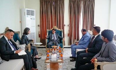 عضو مجلس القيادة الرئاسي البحسني يبحث مع سفيرة فرنسا لدى بلادنا سبل تعزيز التعاون المشترك بين البلدين الصديقين