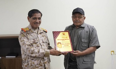 عضو مجلس القيادة الرئاسي البحسني يشيد بالإنجازات المتميزة للمصور خالد بن عاقلة