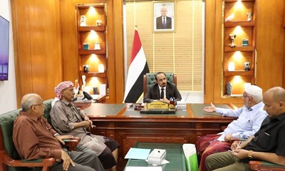 محافظ حضرموت يبحث مع أعضاء الكتلة البرلمانية أوضاع المحافظة والمقترحات لتجاوز الملفات العالقة وتحسين الخدمات