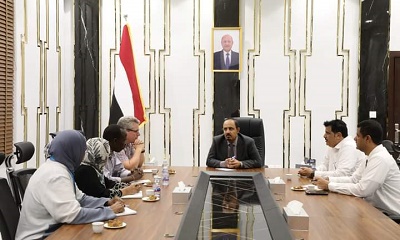 محافظ حضرموت يناقش خطة” اليونيسف” بقطاعي المياه والإصحاح البيئي