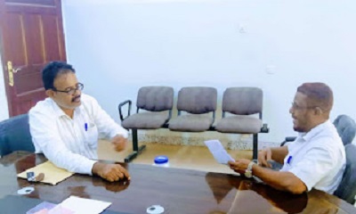 المدير العام لمديرية حريضة يلتقي مدير إدارة تشغيل الشبكة بالمؤسسة العامة للإتصالات