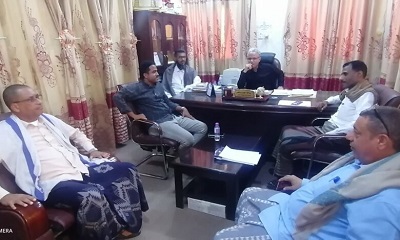 مدير عام دوعن يلتقي لجنة من صندوق النظافة والتحسين بساحل حضرموت