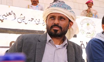 الشيخ بن حبريش يلتقي وجهاء وأعيان وأهالي وادي عسد الجبل بمديرية الريدة وقصيعر