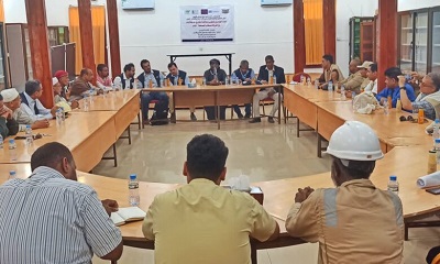 مدير عام شبام يستقبل وفد اليونيسكو ويطلعون على سير العمل في مشروع إعادة تأهيل مدينة شبام 