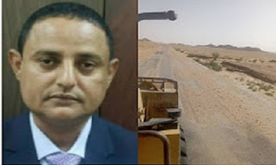 مؤسسة الطرق والجسور الوادي والصحراء تقوم بازالة الرمال المتحركة من الخط الدولي ثمود رماه سلطنة عمان