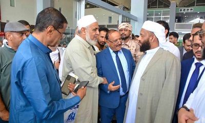 بحضور وزيرا النقل والأوقاف والمدير التجاري للخطوط الجوية  اليمنية .. تدشين أولى رحلات تفويج الحجاج جواً عبر مطار عدن الدولي