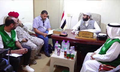 الصيعري يشرف على تسليم موقع مشروع إعادة تأهيل منفذ الوديعة البري الجديد من قبل البرنامج السعودي للاعمار