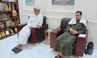 مدير عام مديرية سيئون يناقش مع رئيس محكمة سيئون الإبتدائية، قضايا المديرية والمشاريع العاجلة