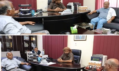 الشيخ بن حبريش يطلع على أنشطة الدائرة السياسية لمؤتمر حضرموت الجامع