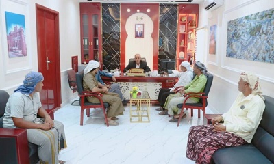 مدير عام سيئون يطلع على أوضاع مكتب الصناعة والتجارة بالمديرية