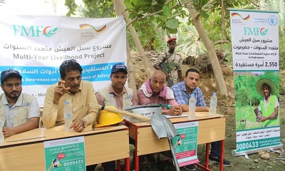 مدير عام مديرية المكلا يدشن مشروع تحسين سبل العيش متعدد السنوات بمنطقة الحرشيات